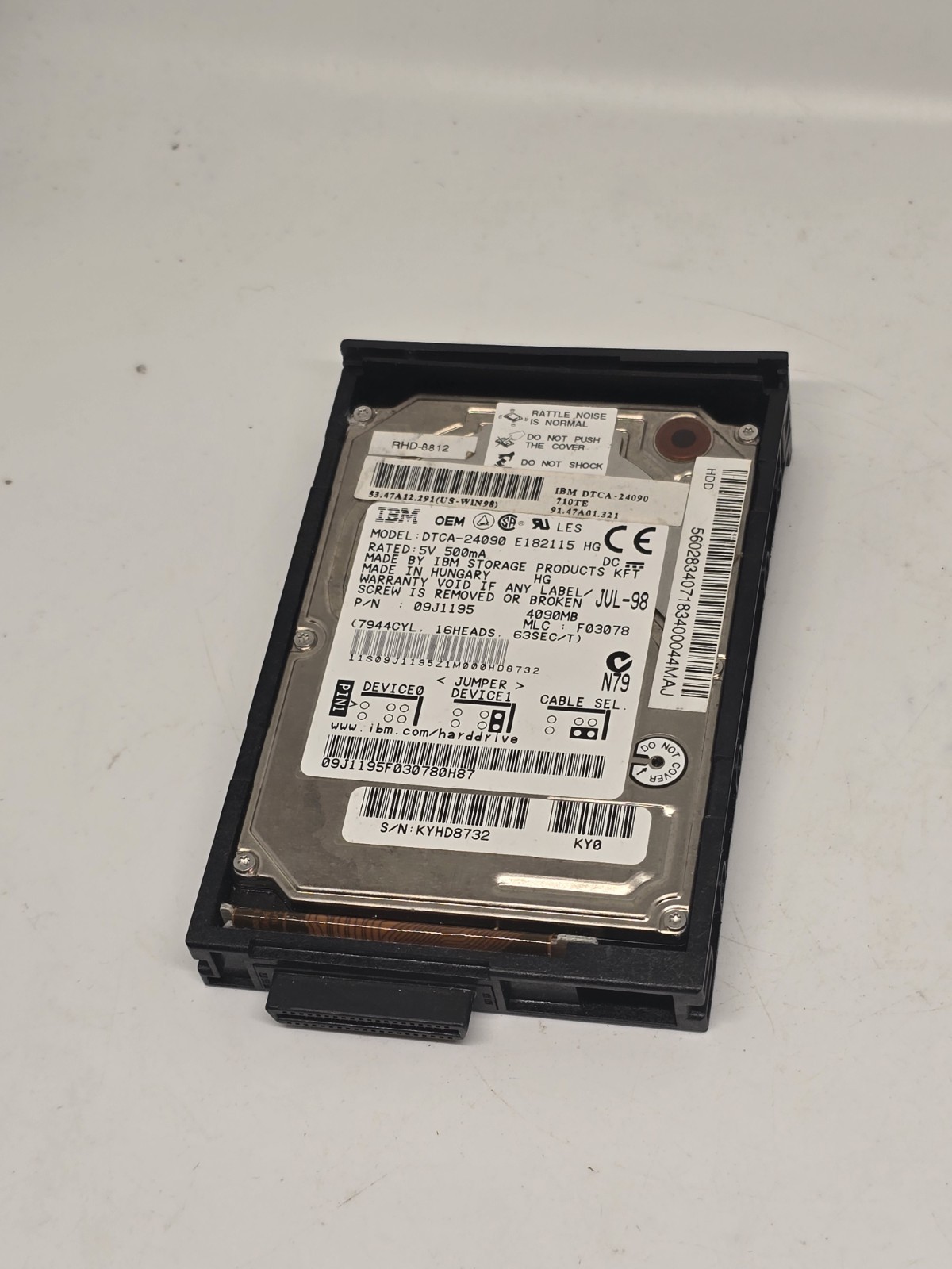 Ibm Dtca-24090 4090mb 2.5" Inch Notebook Laptop Hdd Hard Disk 
