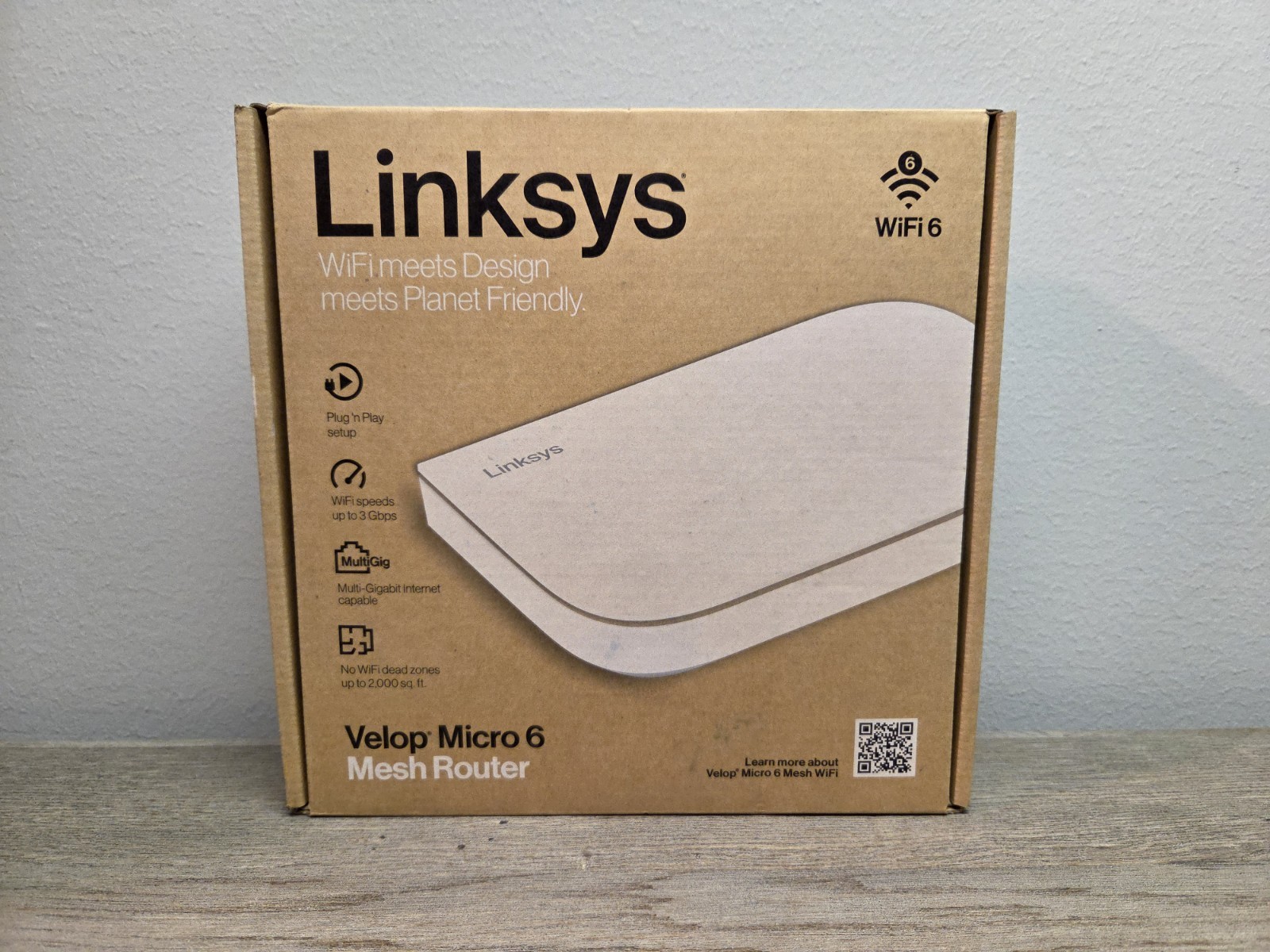 Linksys - Velop AX3000 Dual Band Micro 6 Mesh Router - White - Factory Sealed