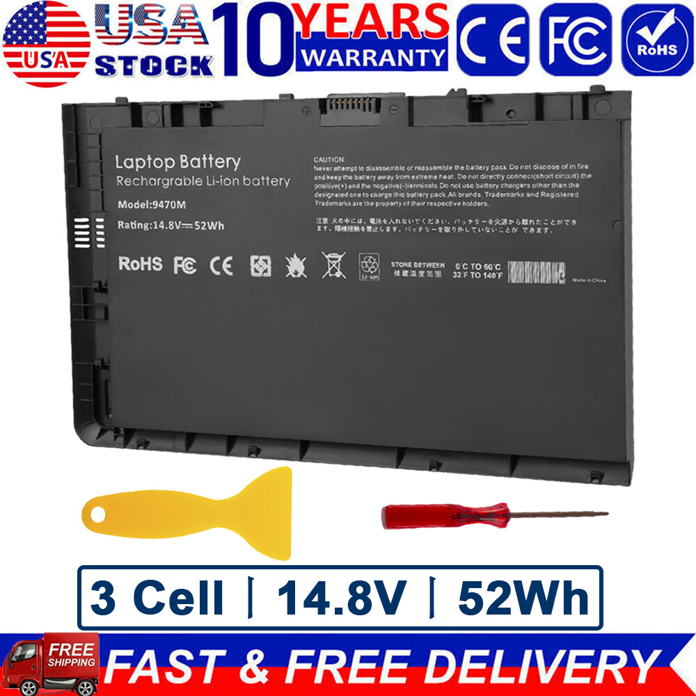 9470M Battery for HP EliteBook Folio 9480M HSTNN-DB3Z 682962-001 BT04XL