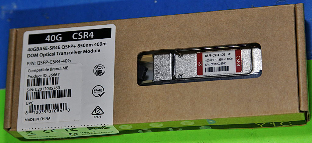 QSFP-CSR4-40G FS MELLANOX MC2210411-SR4E Compatible 40GBASE-SR4E 40G 400M 850nm