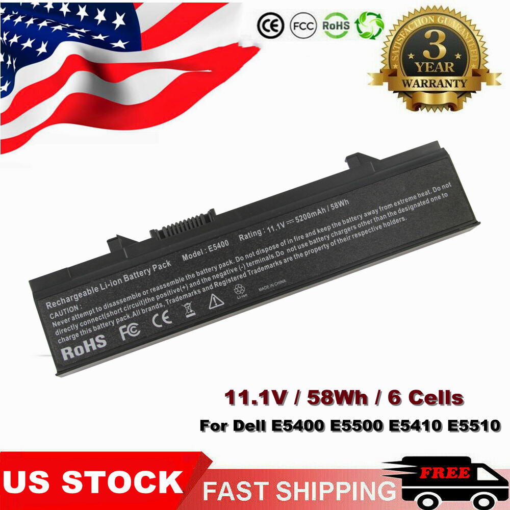 Battery For Dell Latitude E5400 E5500 E5410 E5510 KM742 PX644H KM742 58Wh