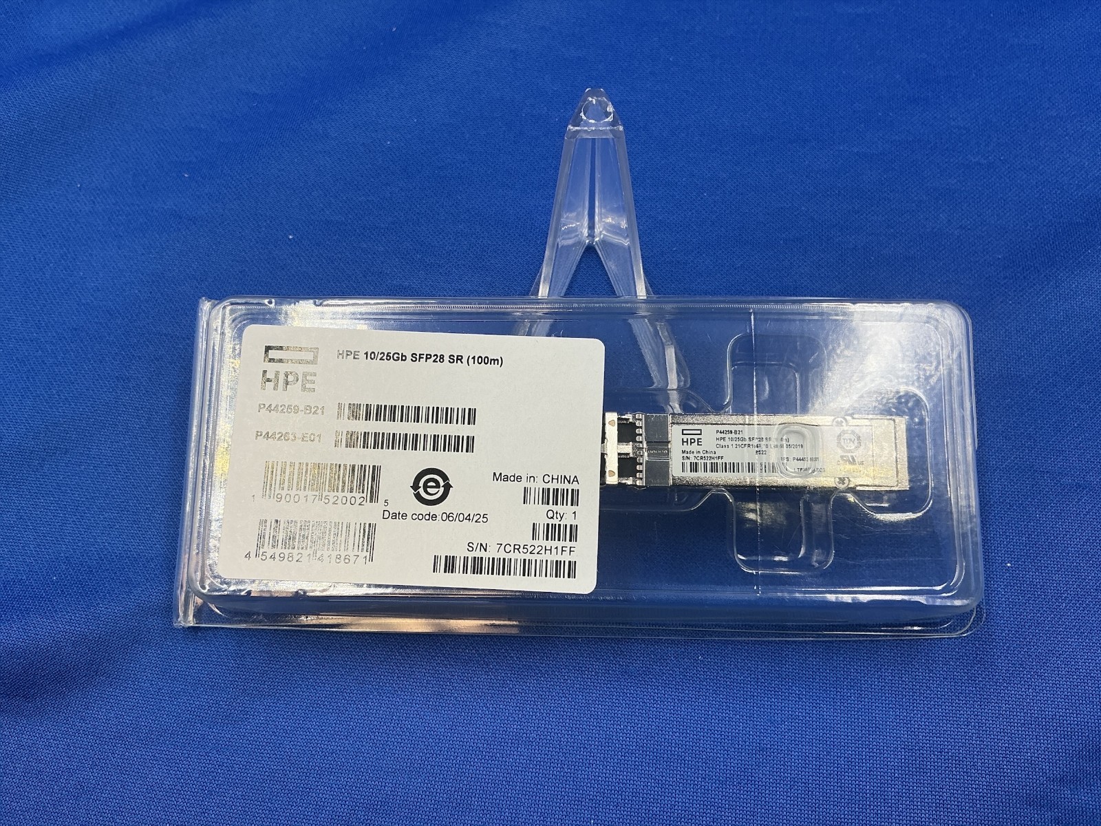 P44259-B21 HPE EDGELINE 10/25GB SFP28 SR 100M TRANSCEIVER P44263-E01