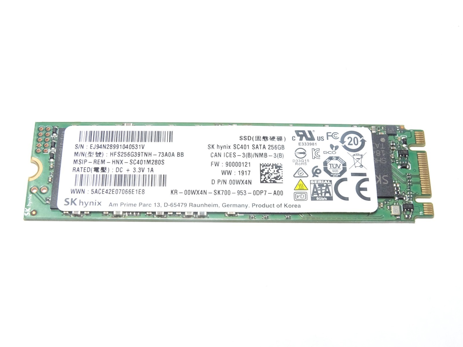 SK hynix SC401 256GB SATA III 2.5" SSD Solid State Drive 98% Health
