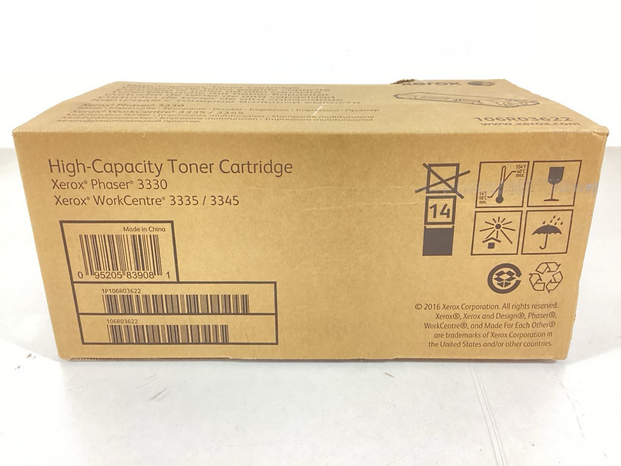 Xerox OEM GENUINE 106R03622 Toner 8500 Page Yield Black Phaser