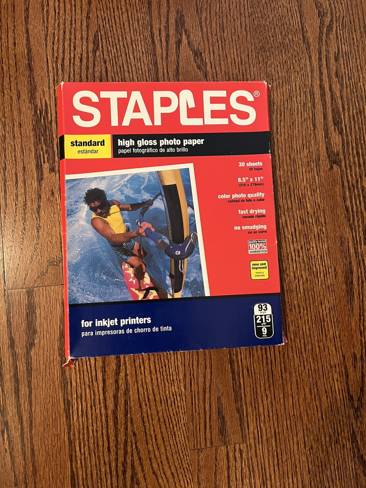 Staples High Gloss Photo Paper 8.5” X 11” Standard 26 Sheets Open Box