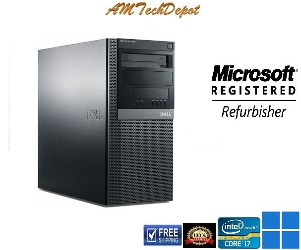 Dell OptiPlex 980 Quad Core i7 16GB 500GB HDD Win11 Pro 64-Bit Tower