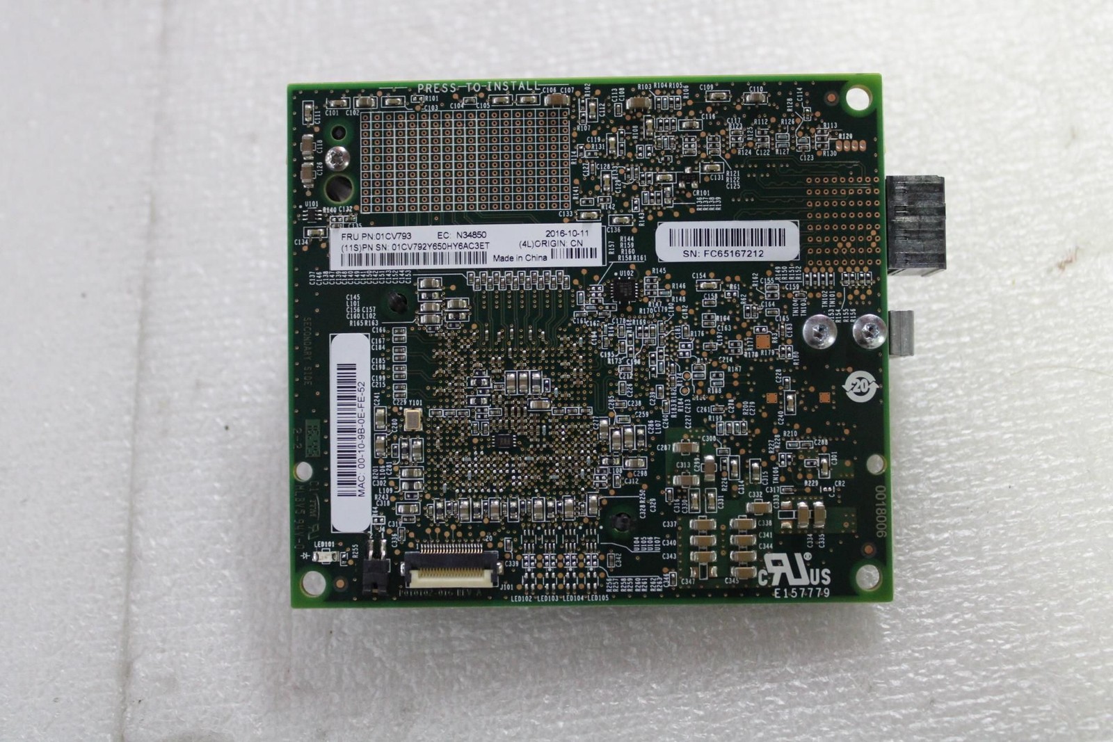 LENOVO 01CV793 CN4054S 4-Port 10Gb Virtual Fabric Card