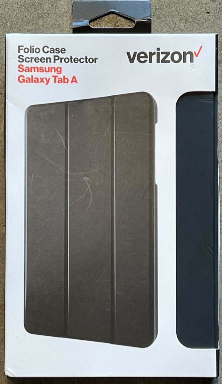Verizon Folio Case & Screen Protector for Samsung Galaxy Tab A 8.0(8 inch) Black