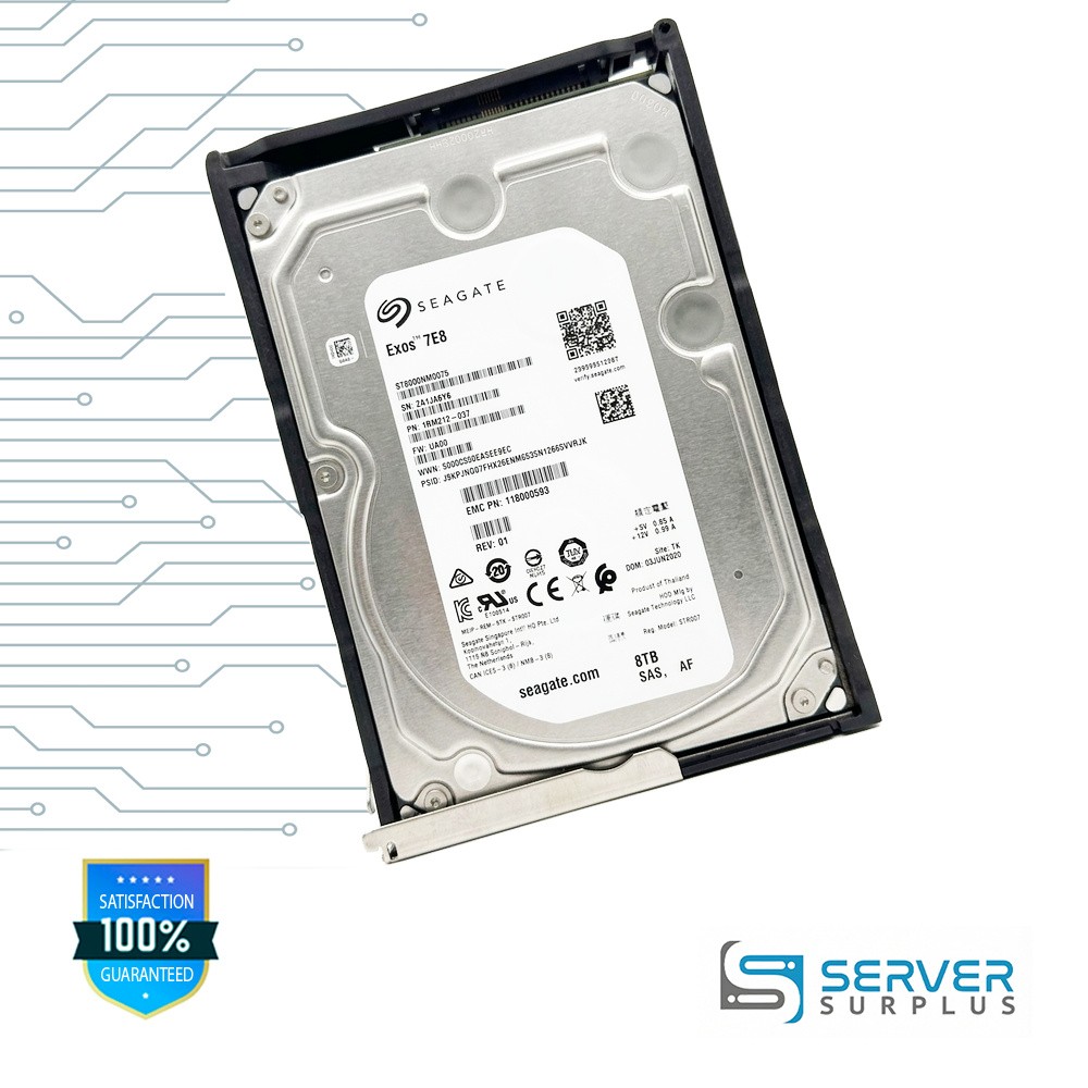 EMC Exos 7E8 8TB SAS 512e 3.5 in Enterprise HDD | 118000593 | ST8000NM0075