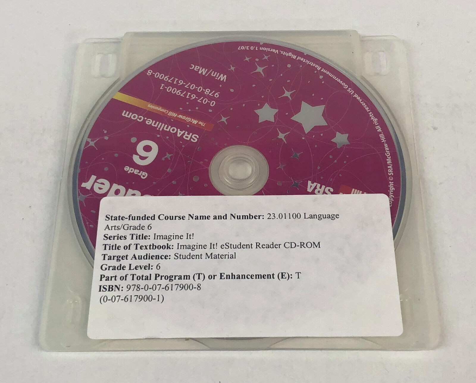 SRA Imagine It eStudent Reader CD-ROM Grade 6 Language Arts
