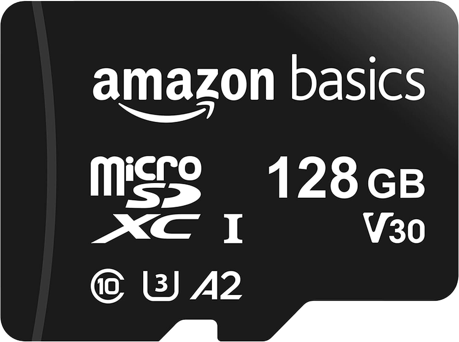 2 PACK Amazon Basics 128GB micro SDXC 100Mb/s Memory Card w/ Adapter, A2, U3