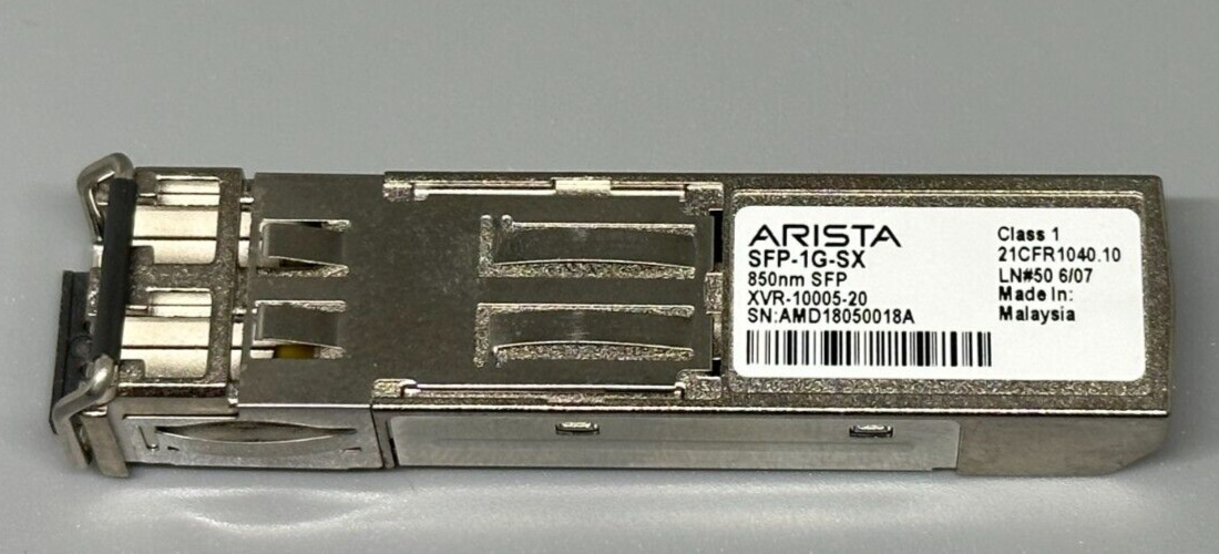 Arista SFP-1G-SX 1GE-SX XVR-10005-20 SFP 850nm MMF