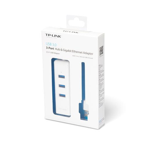 TP-LINK TL-UE330 USB 3.0 to Gigabit Ethernet Adapter & USB HUB 3-port USB 3.0