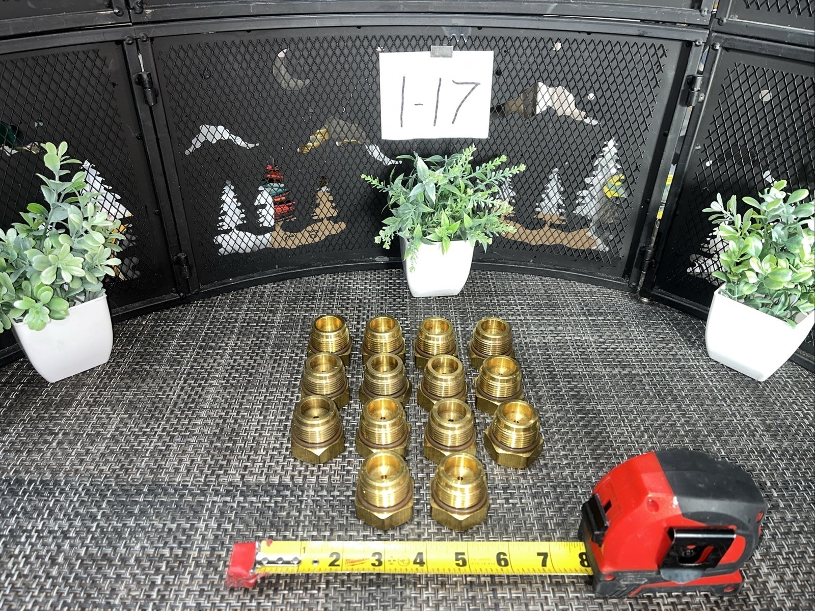 14 QTY BULK- BRASS MALE 1-1/4” OD THREAD END CAP FITTINGS PLUG HYDRAULIC O-RING