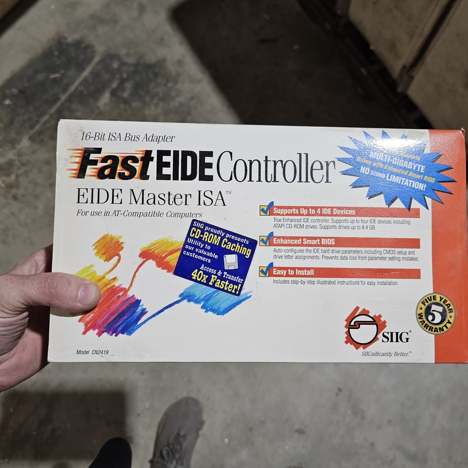 SIIG Vintage Enhanced Fast EIDE Controller 16-Bit ISA Bus Adapter