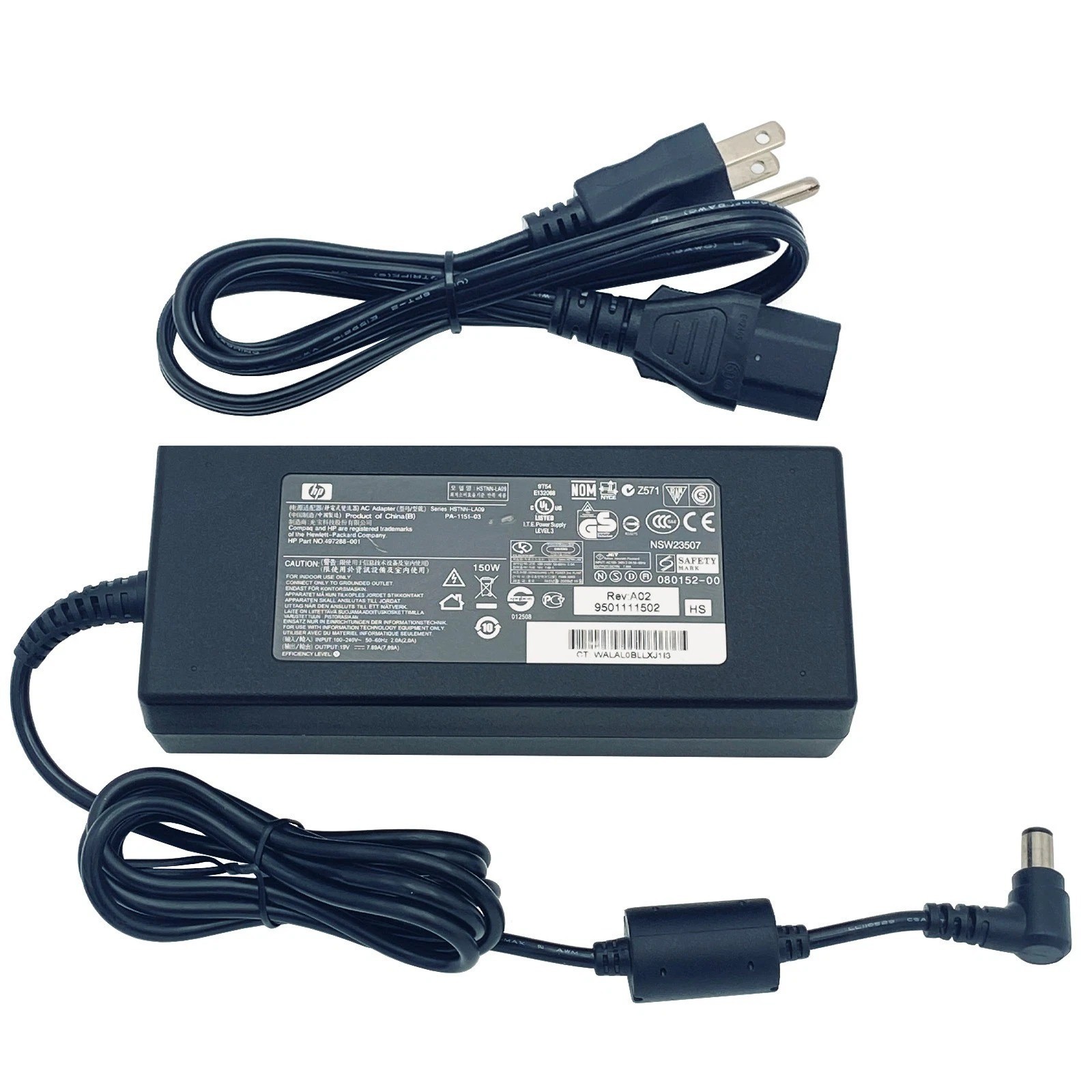 ⚡ OEM HP 150W AC Adapter HSTNN-LA09 497288-001 7.4x5.0mm Power Supply NOS TESTED