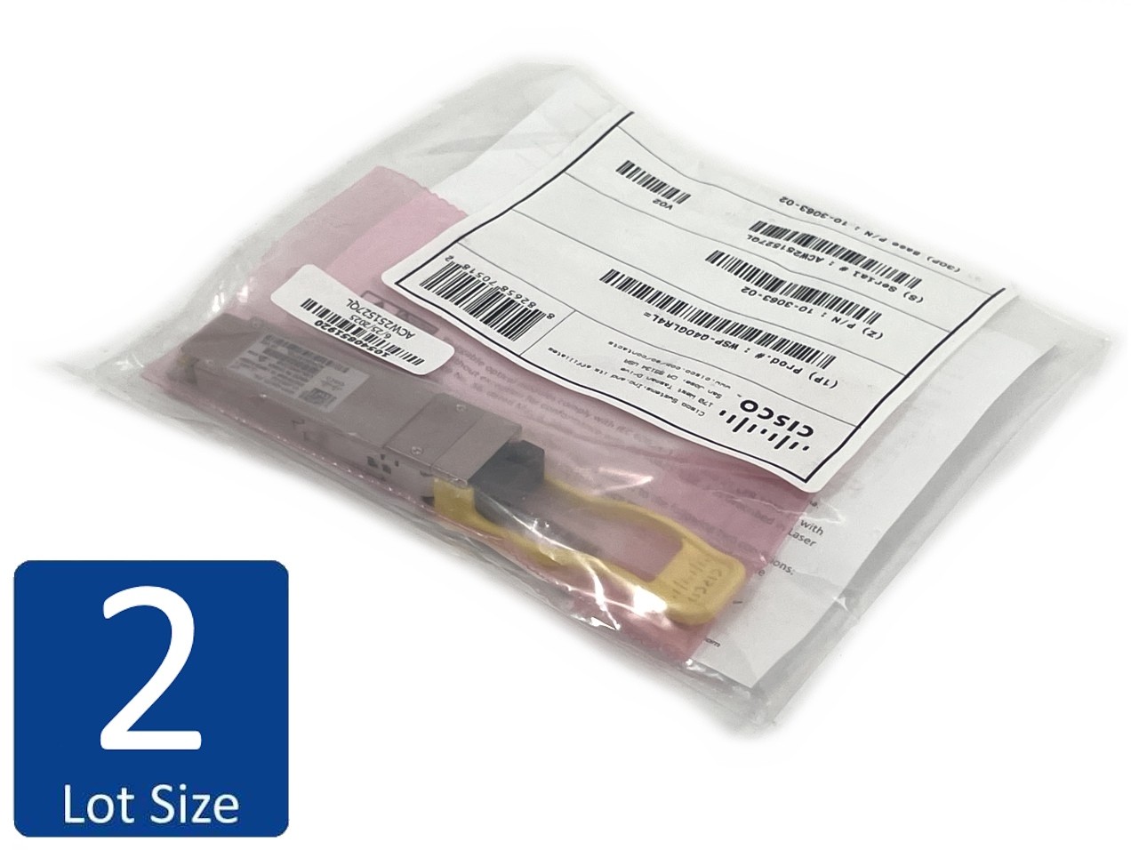 Lot of 2 NEW Cisco QSFP 40Gbps 1310NM Transceiver Module 10-3063-02 WSP-Q40GLR4L