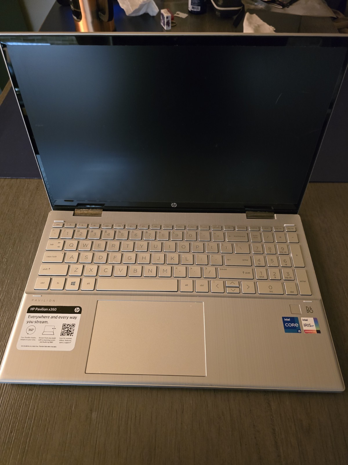 HP Pavilion x360 2-in-1 15" Silver Intel Core i5 Iris Xe Laptop Read Description