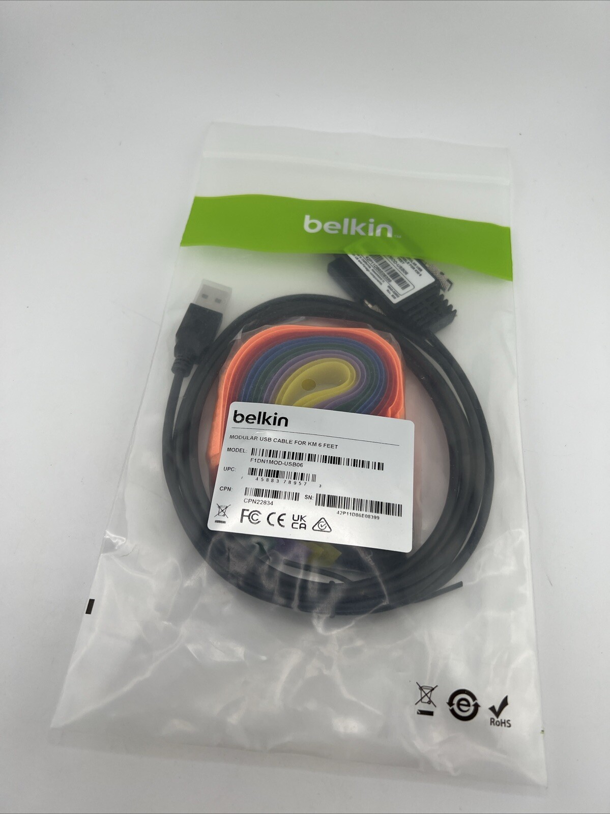 Belkin Modular USB Cable For KM 6 FT F1DN1MOD-USB06
