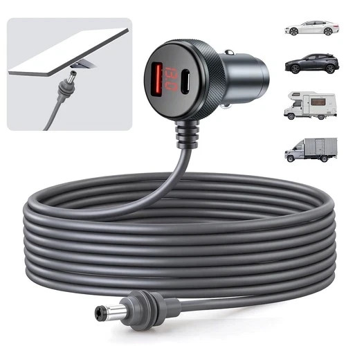 Starlink Mini Cable 3-in-1, Starlink Mini Car Adapter with Digital Display Durab