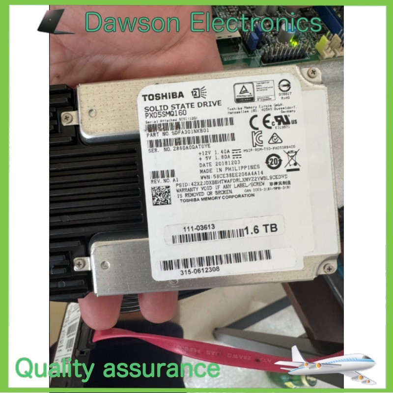 TOSHIBA PX05SMQ160 SDFA301NKB01 , 111-03613 1.6TB SAS 2.5'' 12GB/S