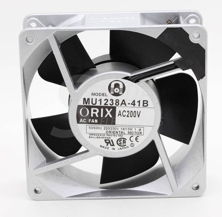 ORIX MU1238A-41B AC200V 13/14W 12038 12cm Silver Cooling Fan