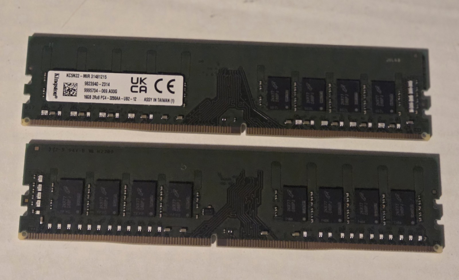 Kingston 32GB (2×16GB) 2RX8 PC4-3200 AA-U 3200MHz Non-ECC Memory KC5N22-MIR