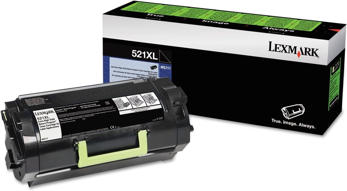 Lexmark 521XL Genuine OEM Black High Yield Toner Ink Cartridge 