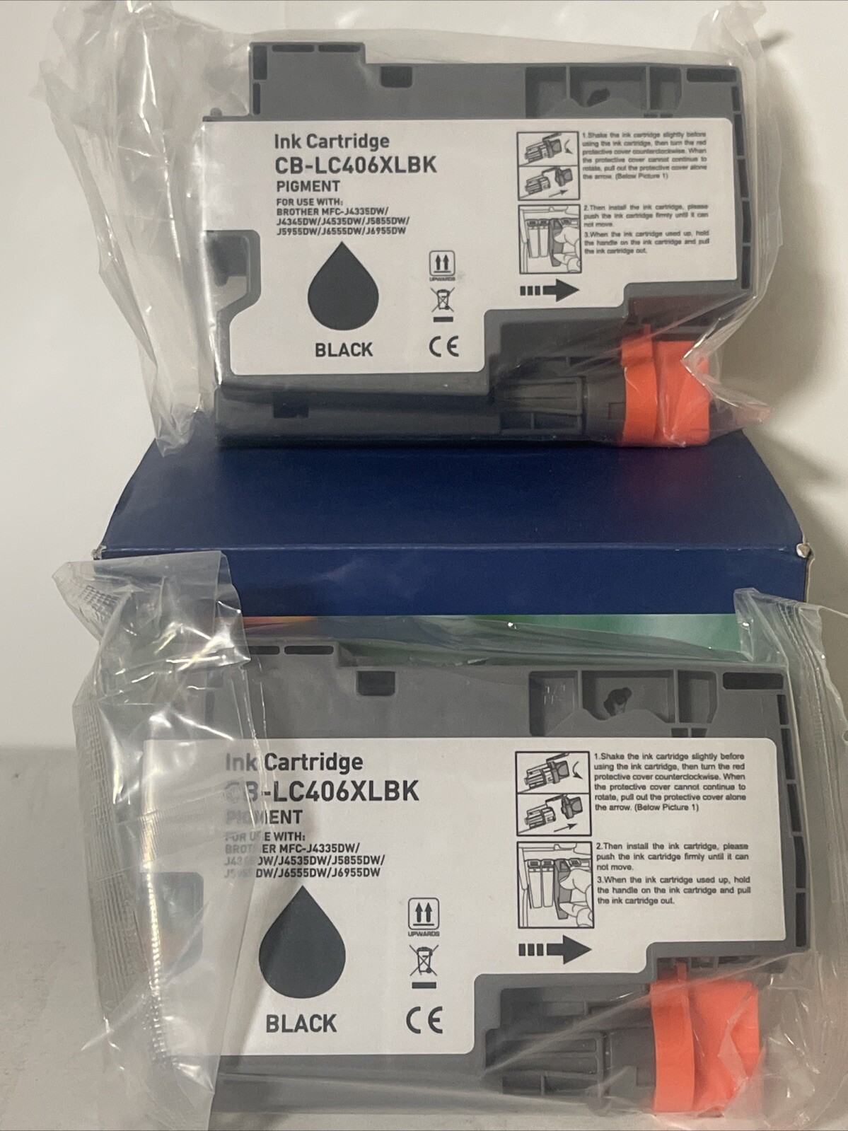 2Pk LC406XL Black HY Compatible for Brother MFC-J4335 J4345 Ink Cartridge