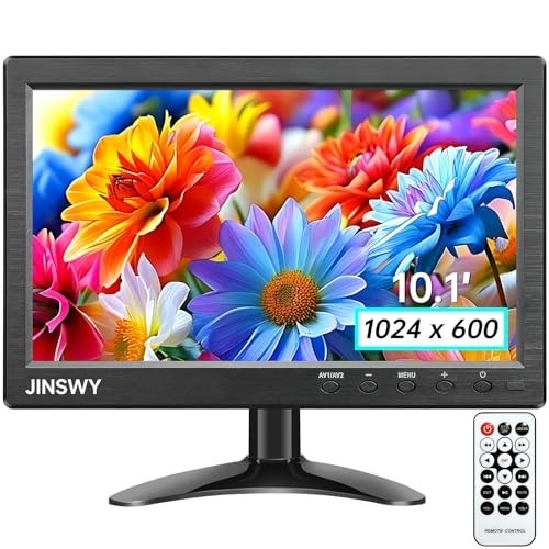 10.1 Inch Security Monitor, 1024x600 HD Display, HDMI Input