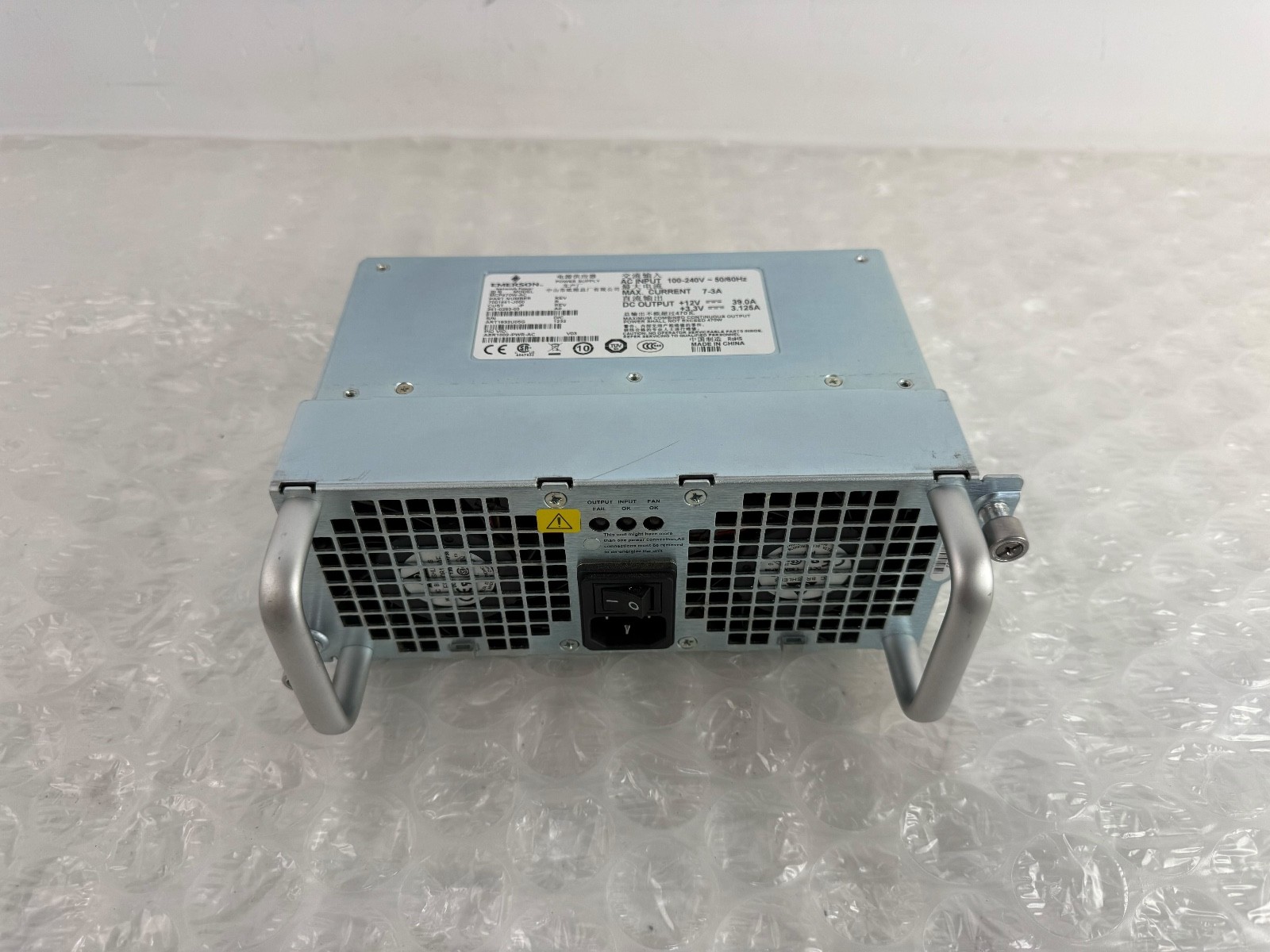 (Lot of 2) Emerson MCP470W-AC 470W Network Server Hot-Plug AC PSU ASR1002-PWR-AC