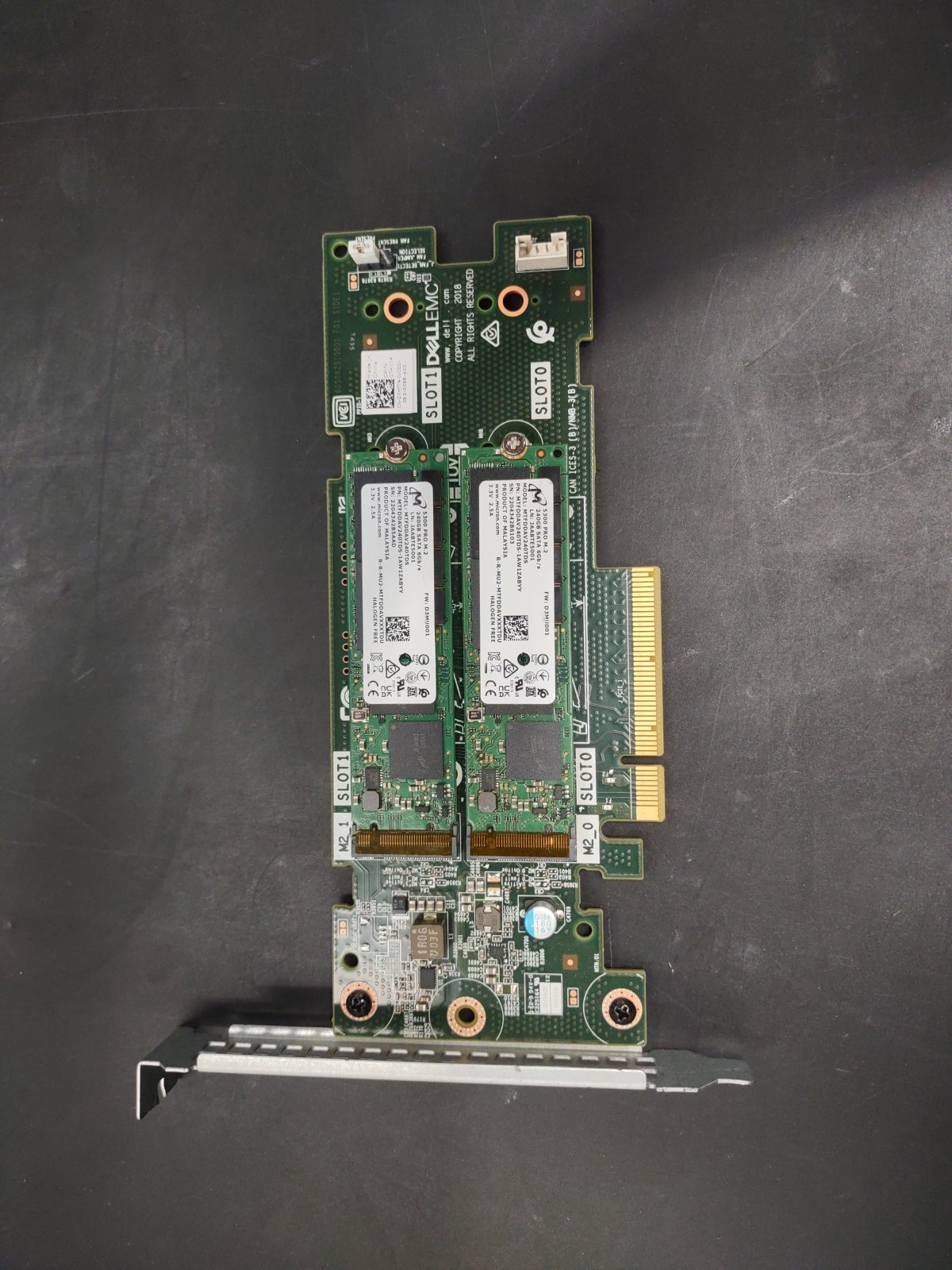 Dell EMC 07HYY4/061F54 PCIe Boss Controller Card w/ 2x M.2 240GB SSD