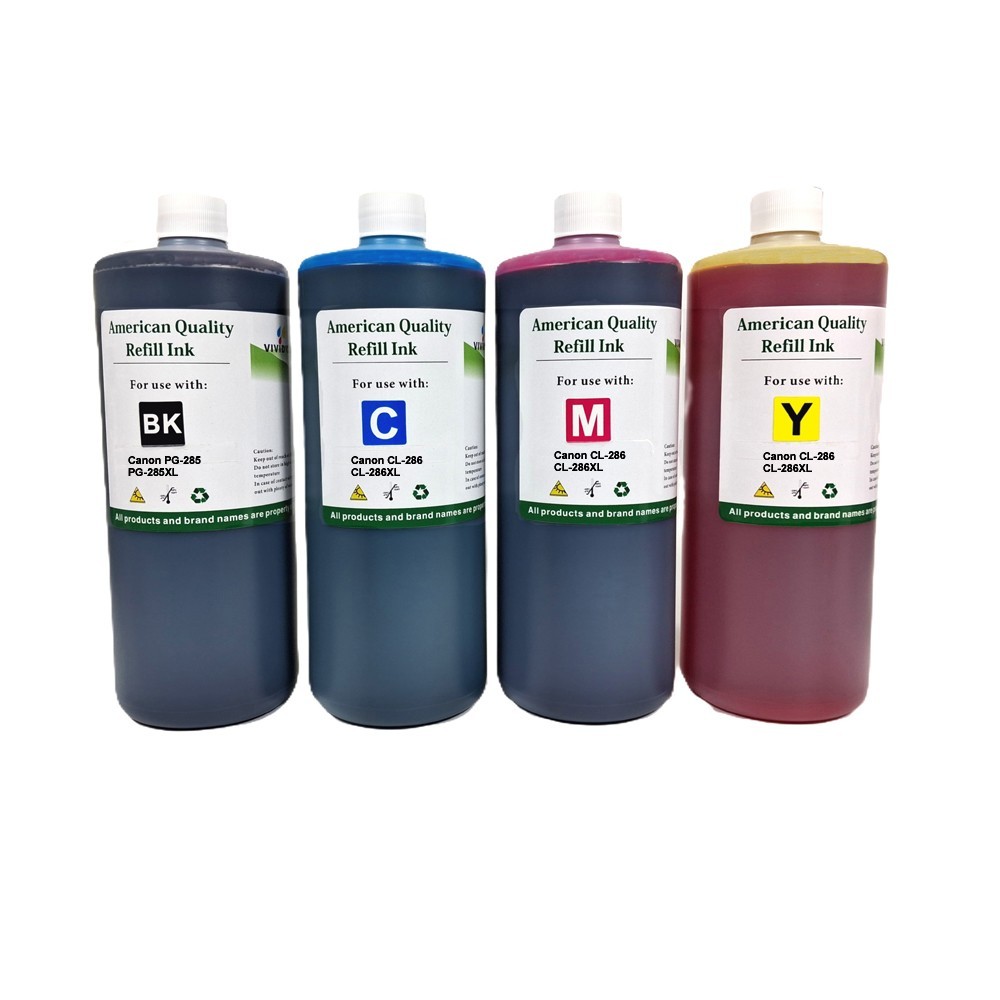 Ink Refill Kit Bottles for Canon PG-285 CL-286 PG-285XL CL-286XL-BKCMY 4x1000ml