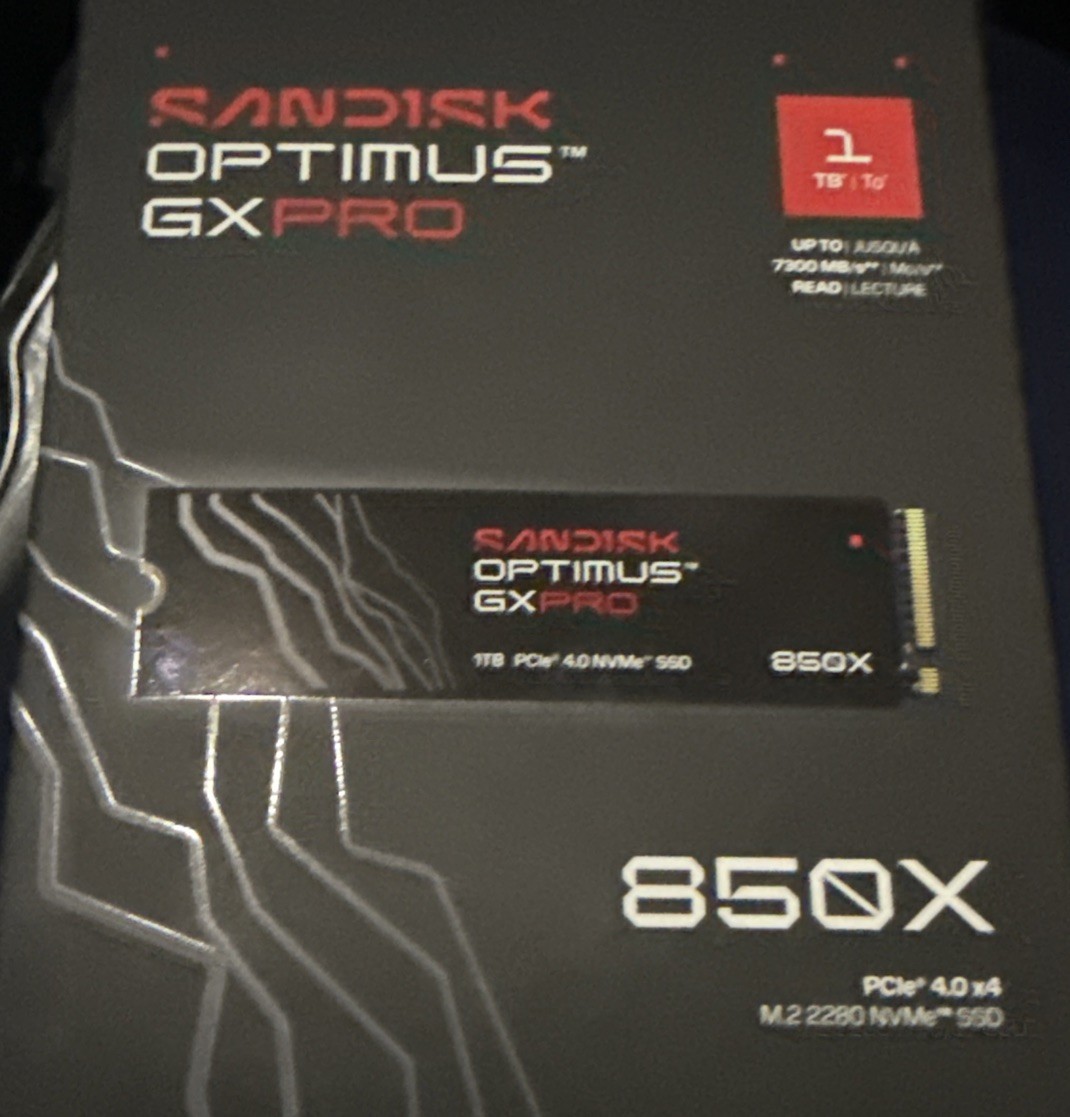 SanDisk Optimus GX PRO 850X 1TB M.2 2280 NVMe PCIe 4.0x4 7300MB/s