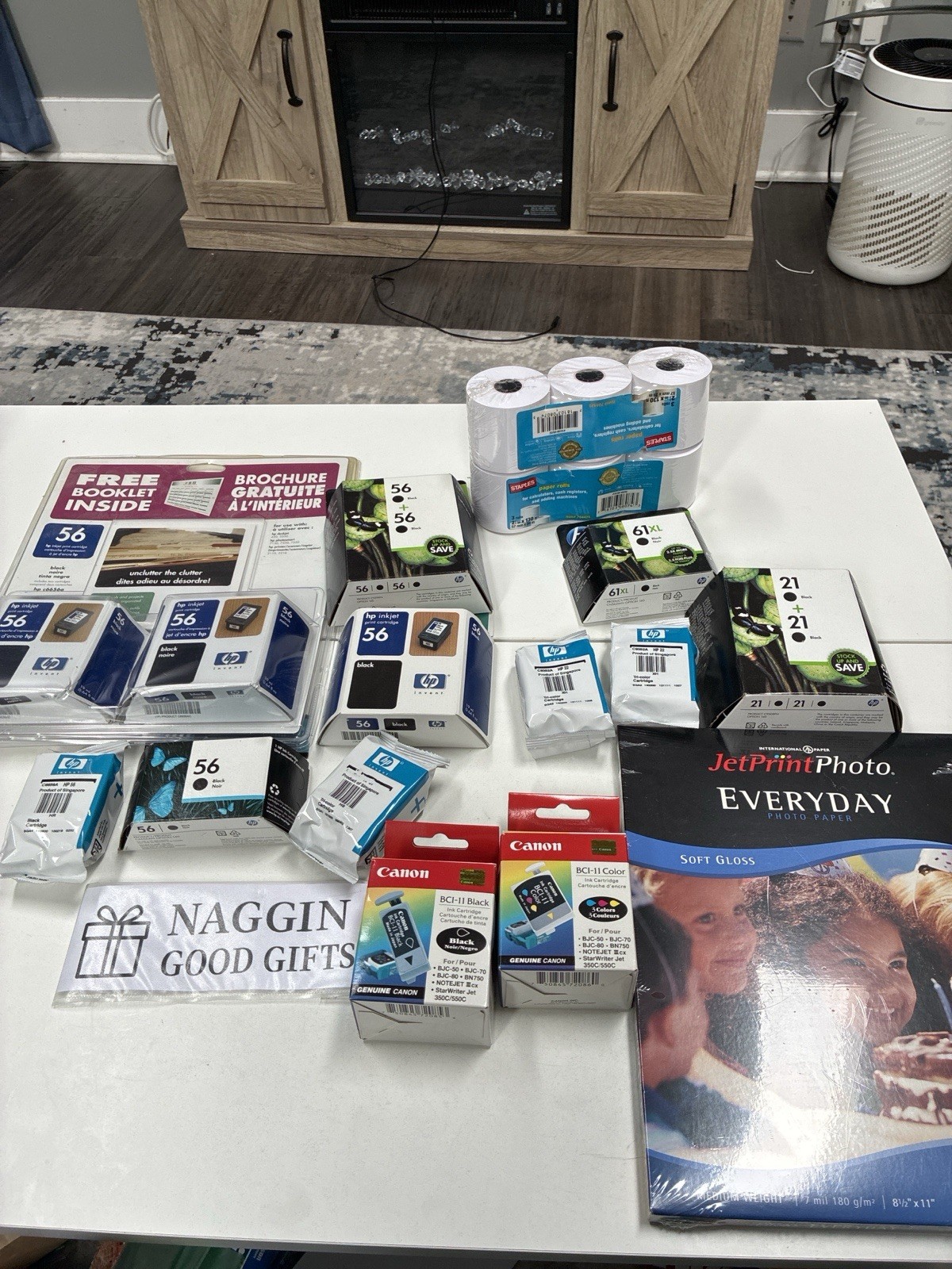 OEM HP 56 Black Ink Lot (7) + HP 57 21 61XL & Canon BCI-11 Sealed
