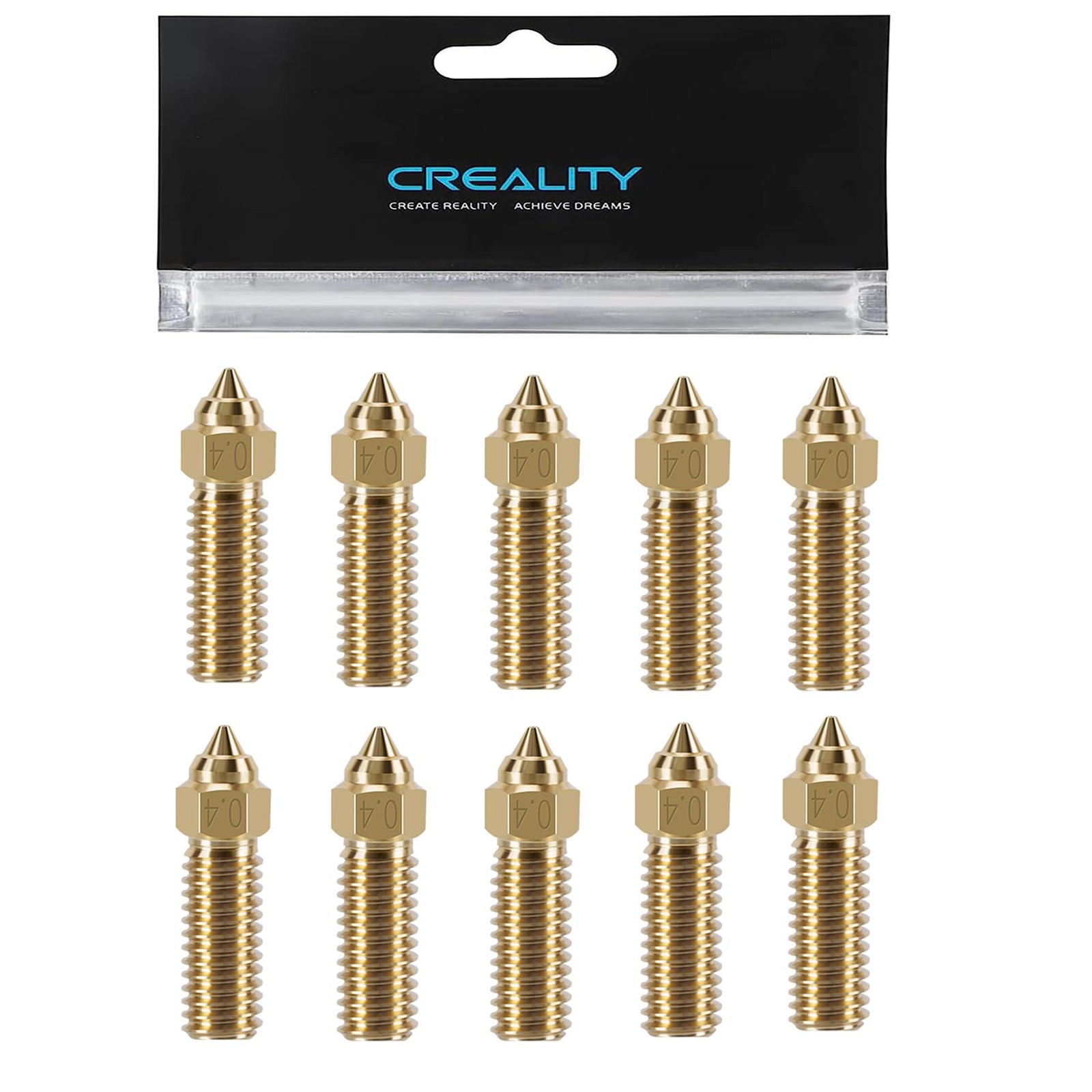 Creality 10PCS K1 Brass Nozzles Kit, 3D Printer High Speed