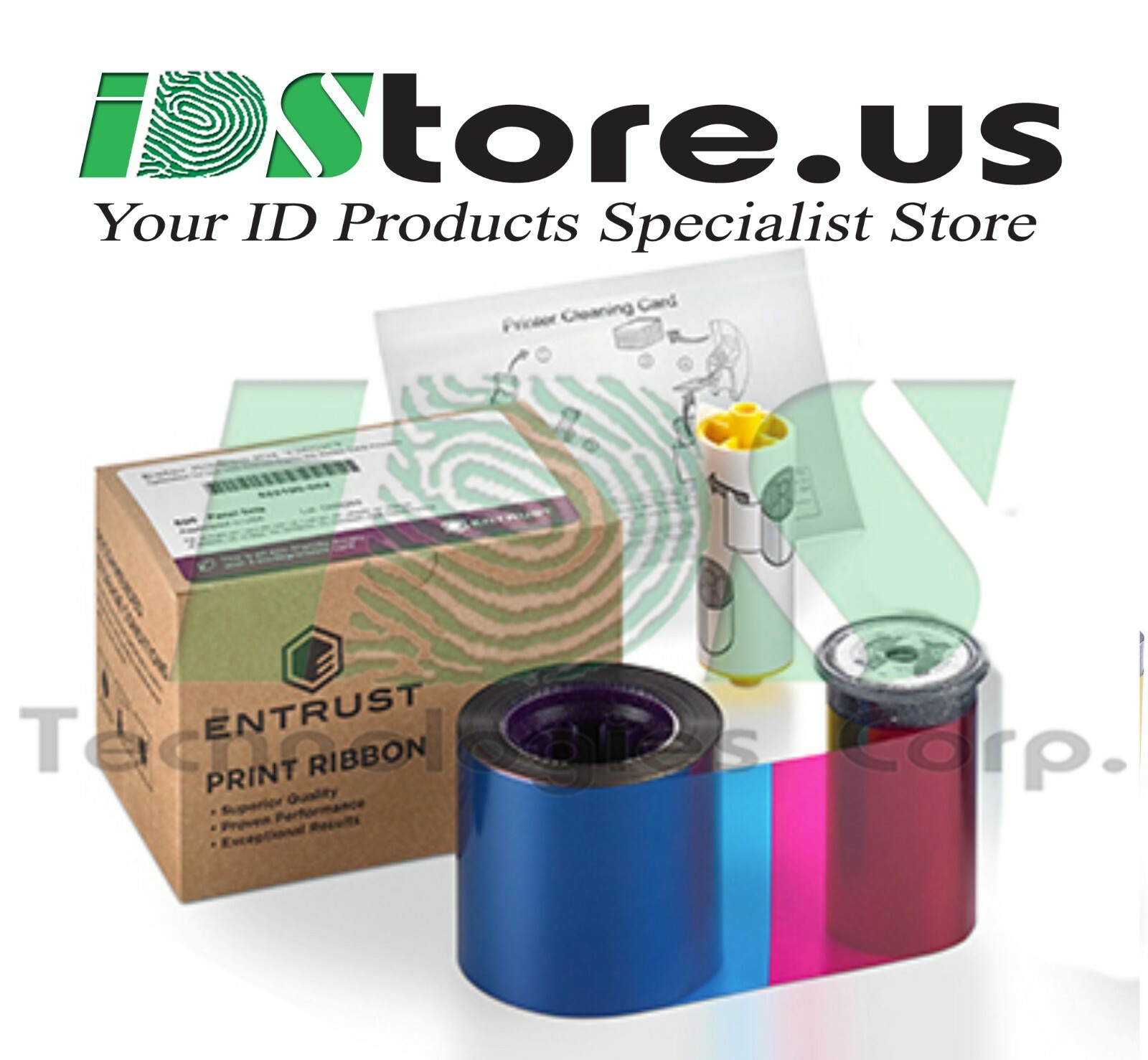 Entrust Full-Color Ribbon YMCKT 525100-004-S100 , 500 prints - Sigma DS3