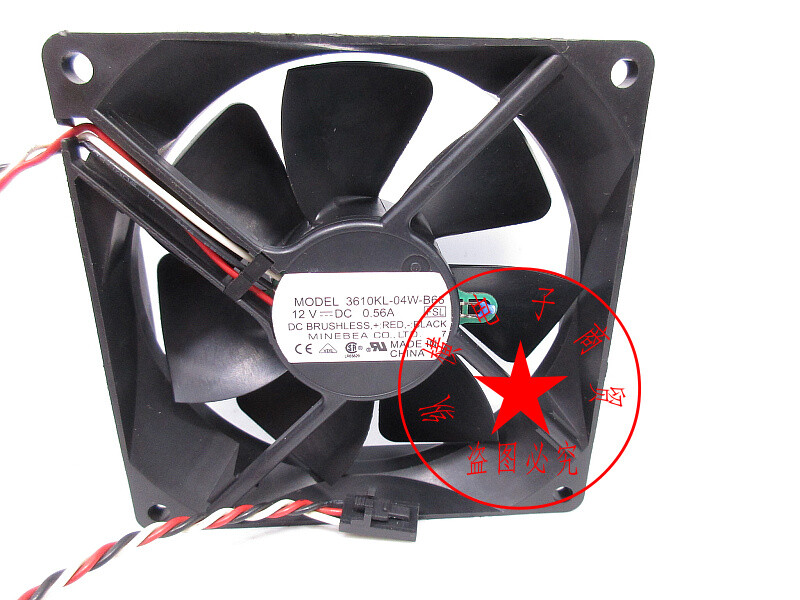 NMB 3610KL-04W-B66 12V 0.56A 9CM 9025 3-wire cooling fan