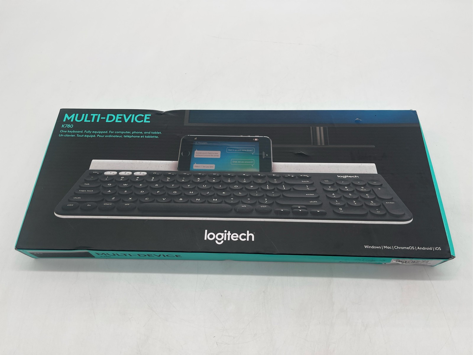 Logitech K780 Multi-Device Wireless Keyboard w/Built-In Cradle - Speckles/Black
