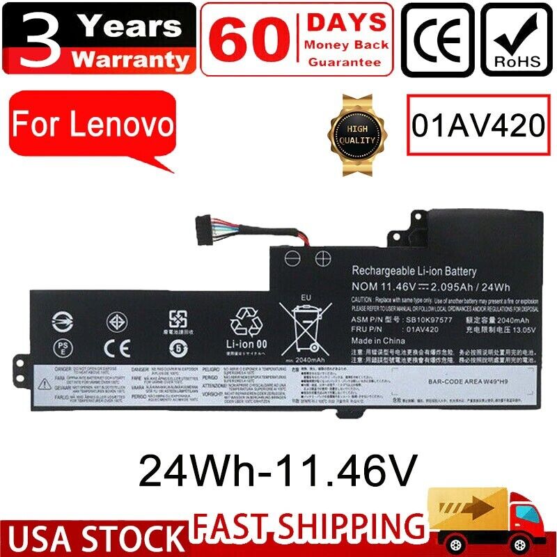 01AV419, 01AV420, 01AV421, 01AV489 For Lenovo T470 T480 A475 internal battery