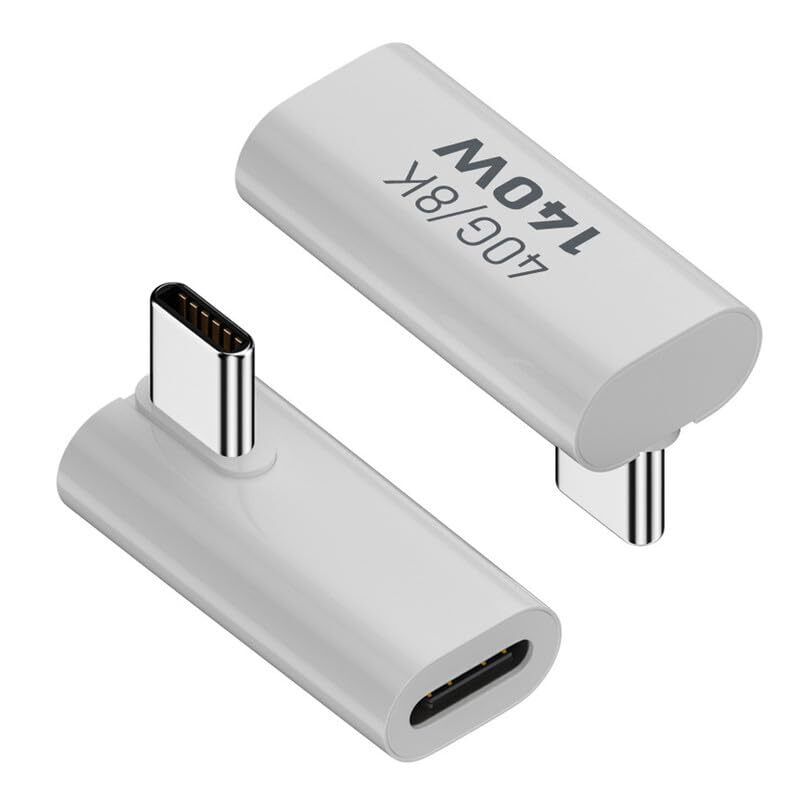 USB to USB adapter Right Angle C to C 2 Pack