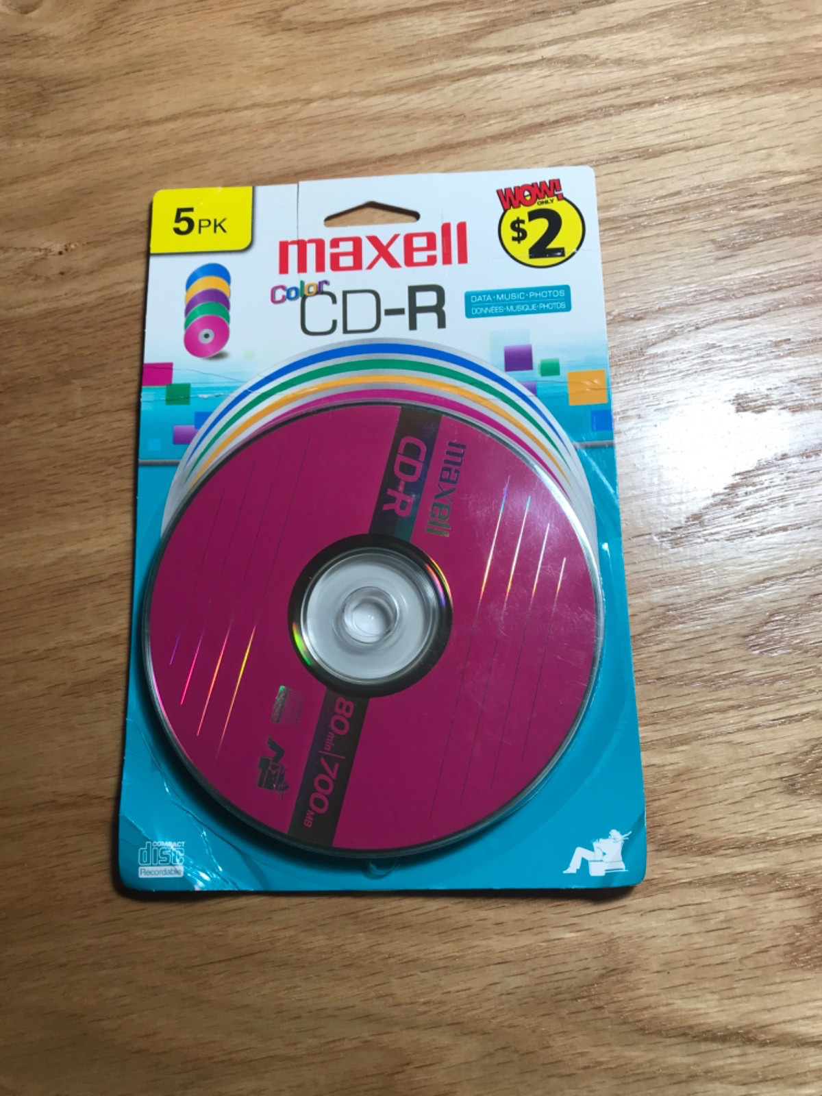 maxell color CD-R 5pk [80min; 700mb]