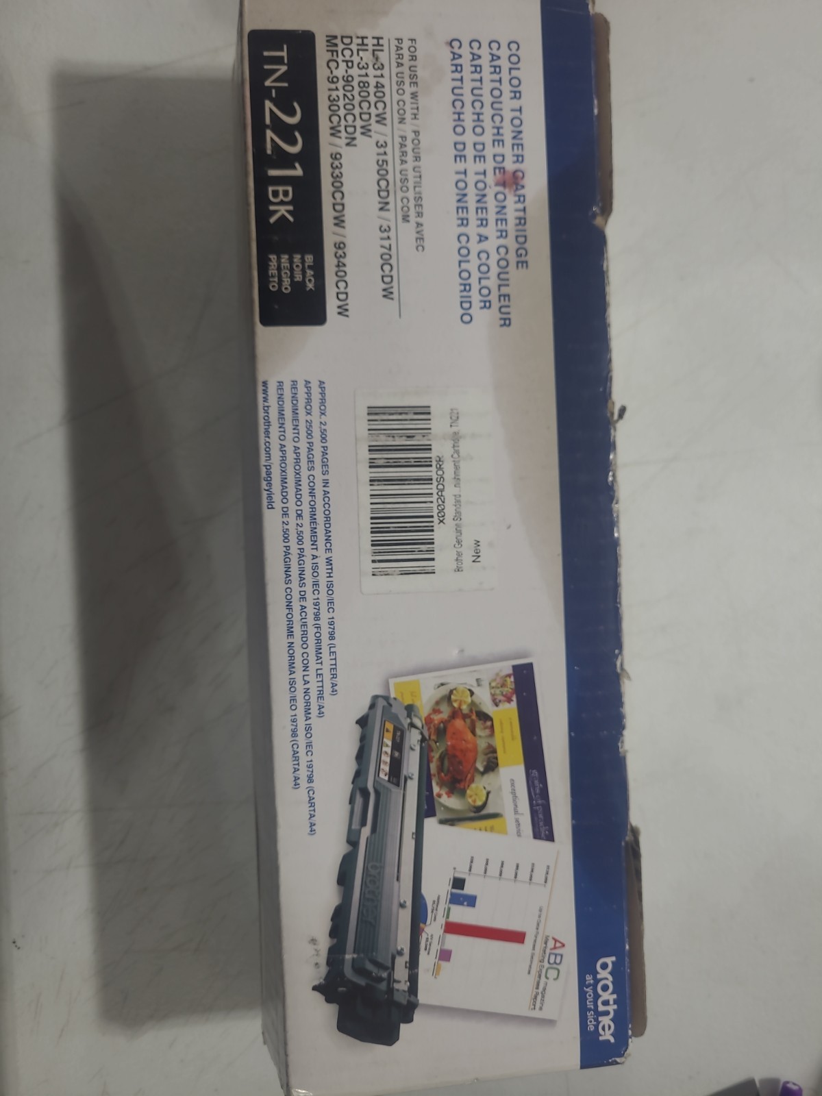 Genuine Brother TN221BK Black Toner Cartridge
