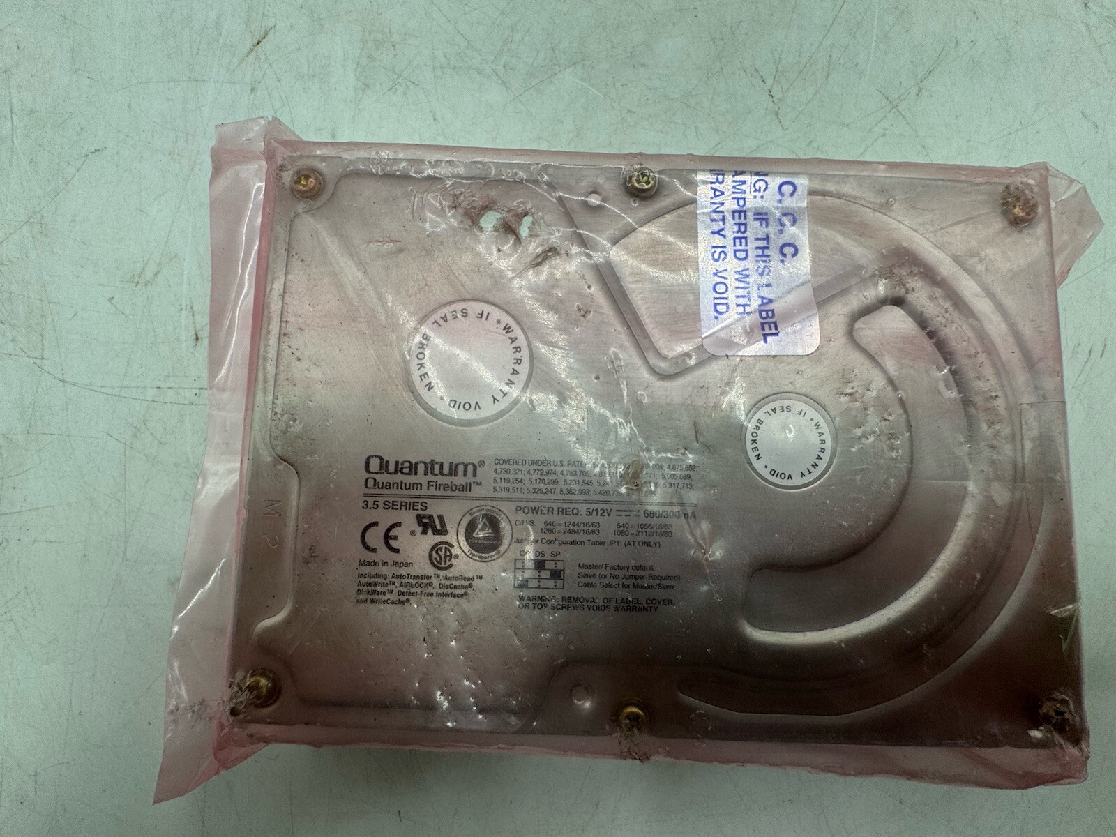 Quantum FB12A012 Hard Drive 1.2GB Fireball 3.5"  Please Read