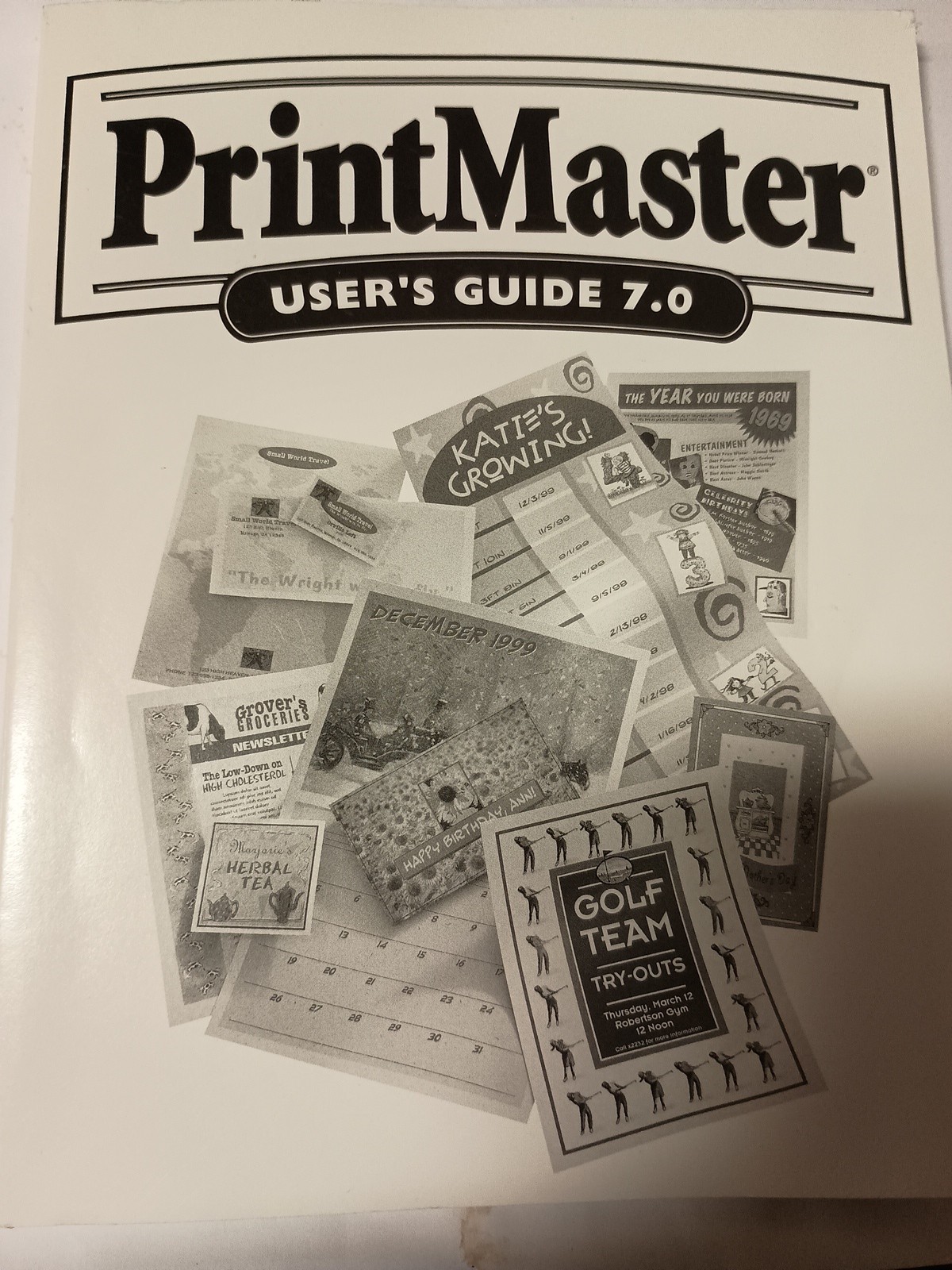 PRINTMASTER USER’S GUIDE 7.0 MINDSCAPE Paperback Book A11