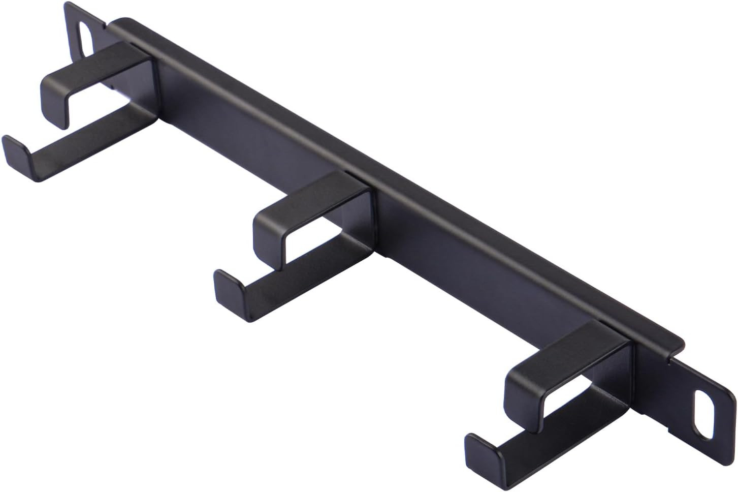 10 Inch 0.5U Metal Horizontal Rackmount Cable Manager with 3 D-Ring