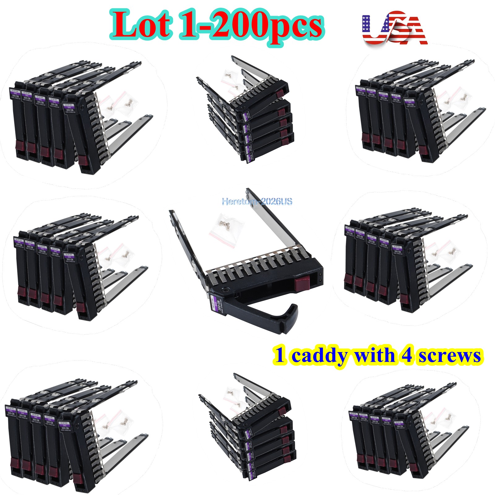 Lot HP 2.5" HARD DRIVE CADDY TRAY FOR DL360 DL380 G5 G6 G7 PROLIANT 500223-001