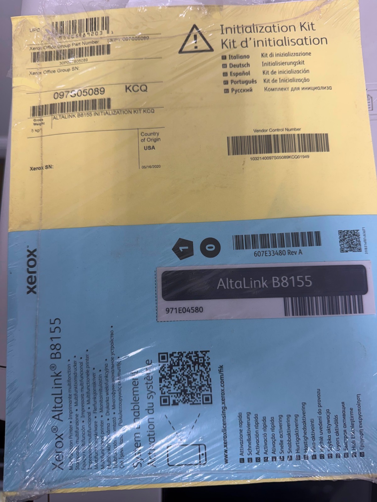 Initialization Kit for AltaLink B8155