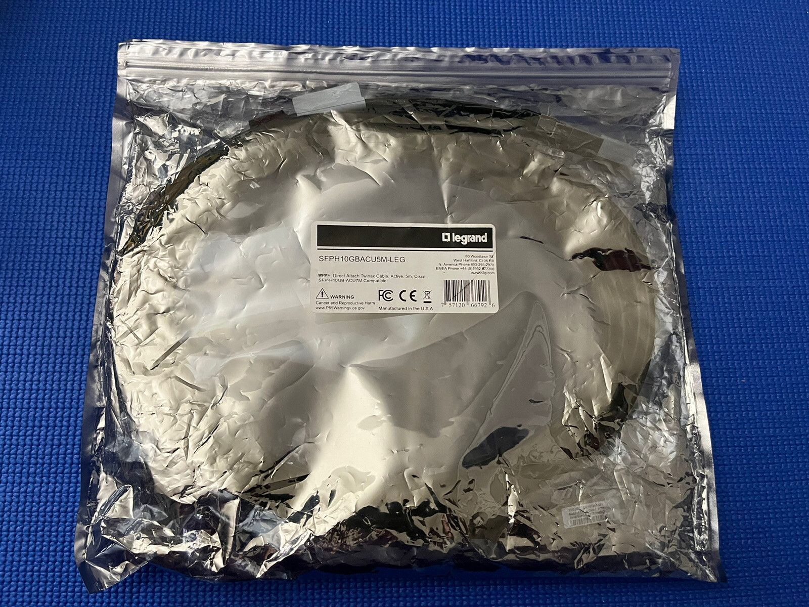 Legrand SFP-H10GB-ACU5M Cisco Compatible SFP+ Direct Attach Twinax Cable