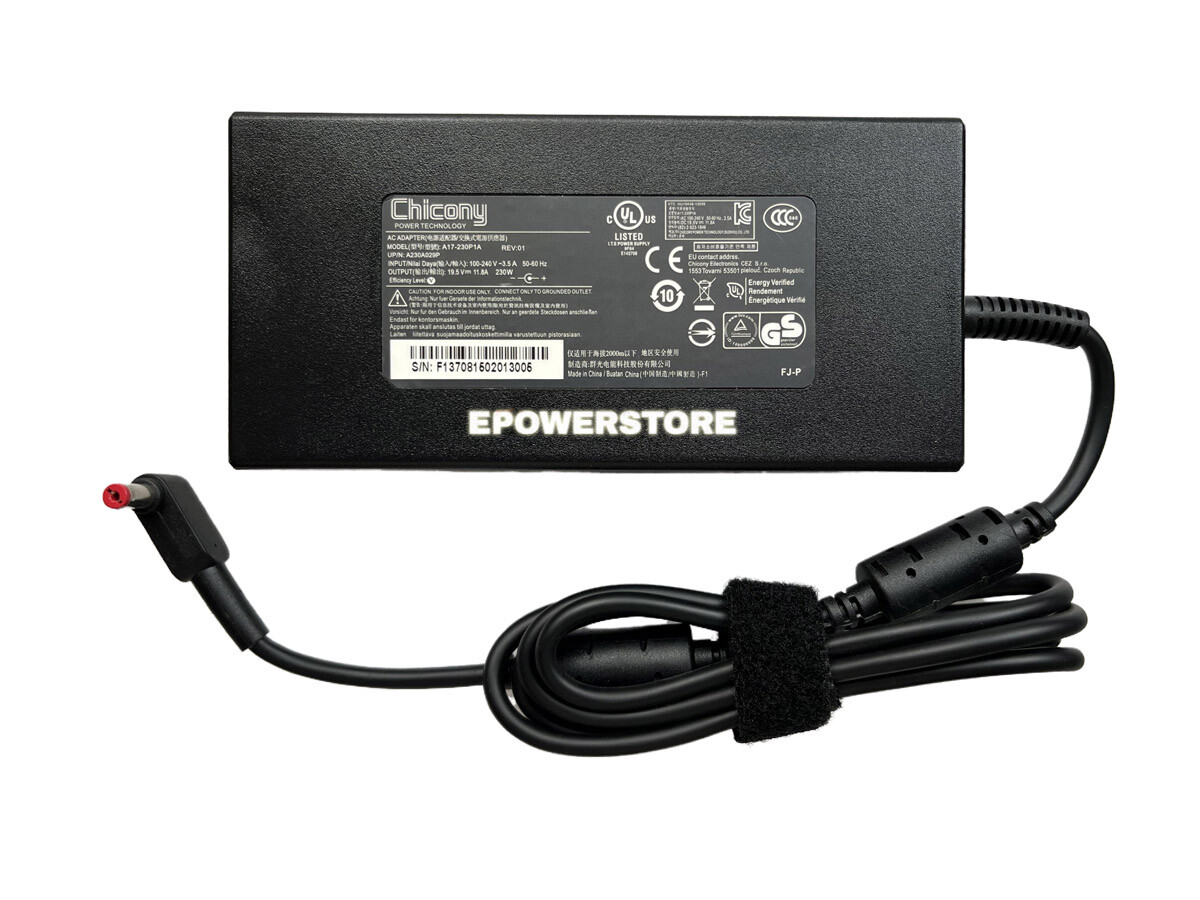 Chicony 11.8A 230W AC Adapter Charger For Acer Predator Triton 14 PT14-51-7979